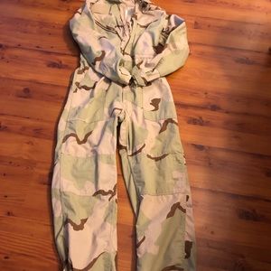 Military issued Desert BDU coveralls